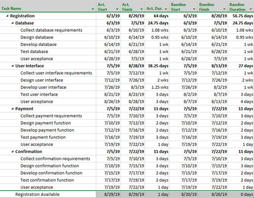 Nepretržité učenie sa z projektov Microsoft Project 2019