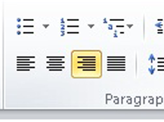Hvordan justere og rettferdiggjøre tekst i Word 2010