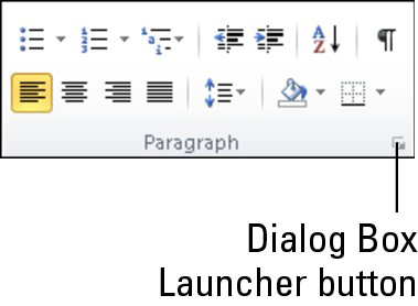 Com trobar les ordres de format de paràgraf de Word 2010