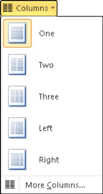 Kaip įterpti stulpelius į Word 2010 dokumentą