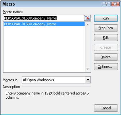 Как да стартирате макрос на Excel 2010