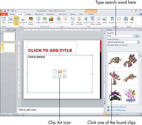 För seniorer: Hur man infogar ClipArt i en PowerPoint-bild