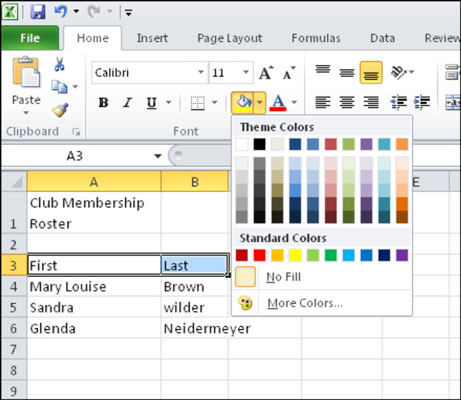 Per a gent gran: Com omplir el color a Microsoft Excel