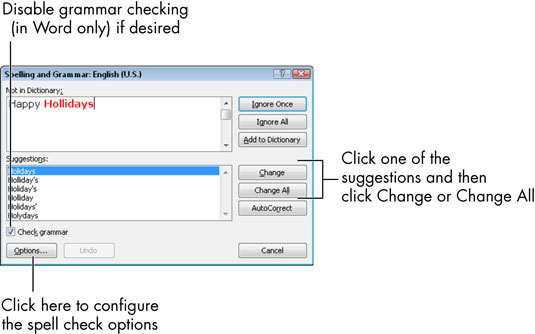 Per a la gent gran: Com comprovar l'ortografia i la gramàtica a Office 2010