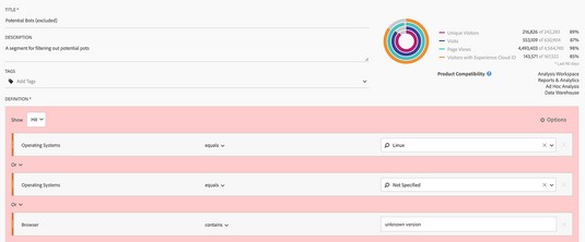 8 Vlastní segmenty Adobe Analytics