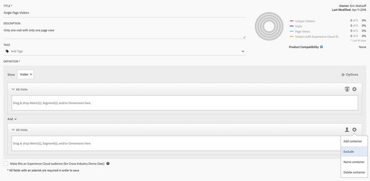 8 Adobe Analytics anpassade segment