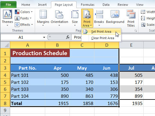 Ako vytlačiť konkrétne časti zošita programu Excel 2010