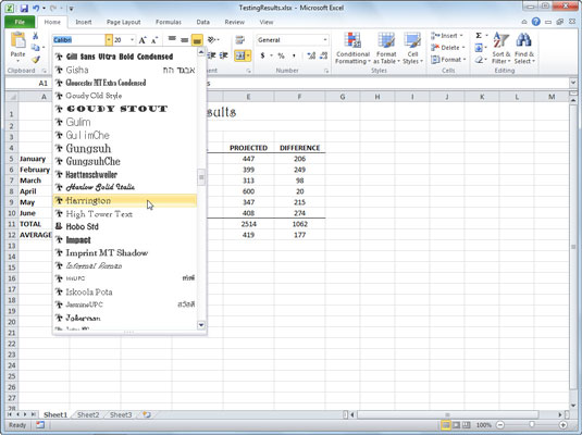 Kako formatirati fontove u programu Excel 2010