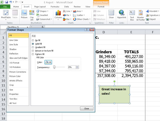 Com anotar amb quadres de text a Excel 2010