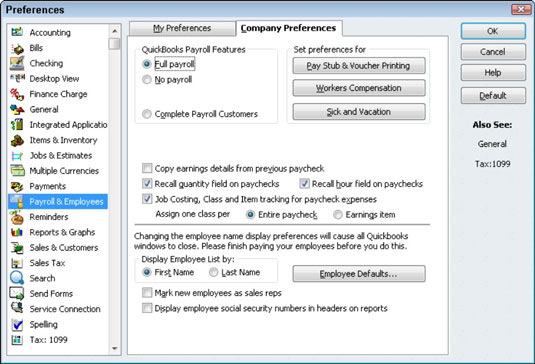 Kontrola fungování mezd v QuickBooks 2011