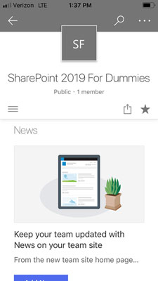 SharePointi mobiilirakendus