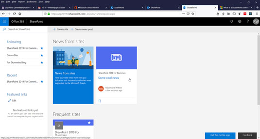 Com compartir i seguir els llocs de SharePoint