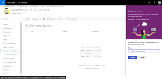 Πώς να δημιουργήσετε ένα SharePoint PowerApp