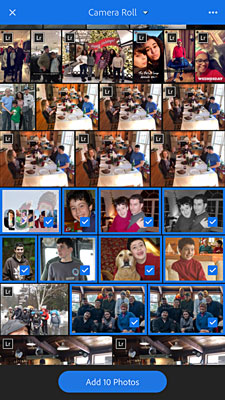 Organizace a úprava fotografií v mobilní aplikaci Lightroom