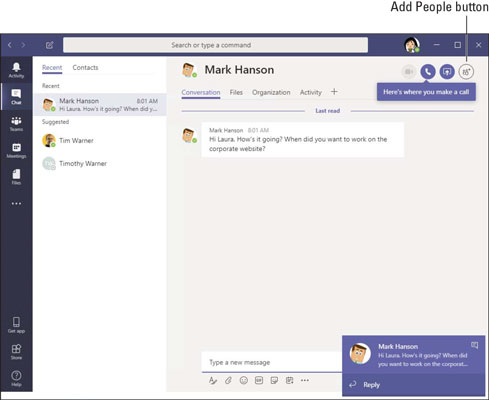 Hvordan samhandle med kolleger gjennom Microsoft Teams