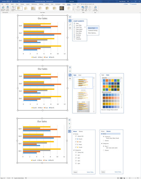 Kuidas muuta diagrammide välimust Office 365-s