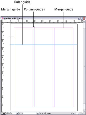 Uporabite vodnike in pritrjevanje v InDesign CS5