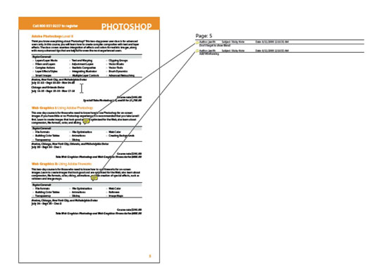 Apibendrinkite komentarus Acrobat CS5 dokumentuose