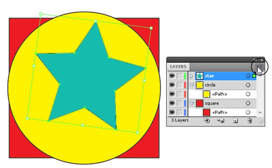 Ustvarjanje novega sloja v Adobe CS5 Illustrator