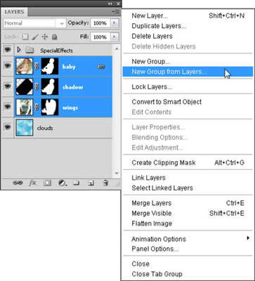 Organizoni shtresat tuaja në Photoshop CS5