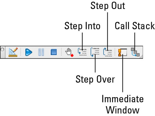 Zobrazení a navigace v rozhraní VBE v Office 2011 pro Mac