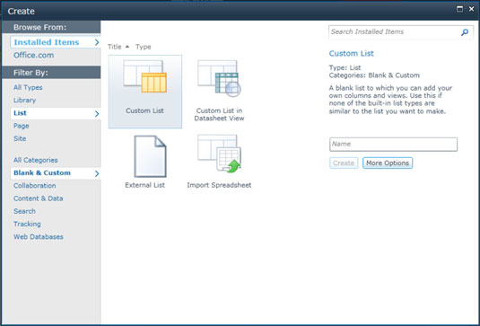 Planificar i crear llistes personalitzades a SharePoint 2010