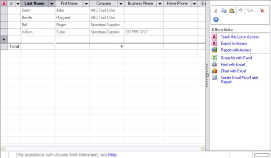 Gestioneu les dades de la llista en una vista de full de dades de SharePoint 2010