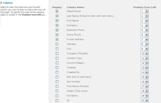 Opprett en standardvisning i SharePoint 2010