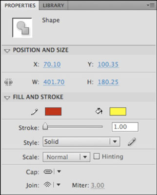 Izberite in uredite oblike Flash CS5