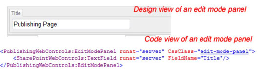 Rediģēšanas režīma panelis programmā SharePoint 2010