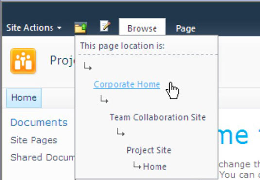 Seuraa takaisin vaihemurtojen avulla SharePoint 2010:ssä