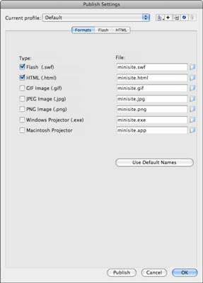 Si të përdorni profilet e publikimit të Flash CS5