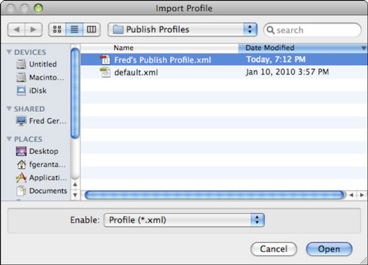 Τρόπος χρήσης Flash CS5 Publish Profiles