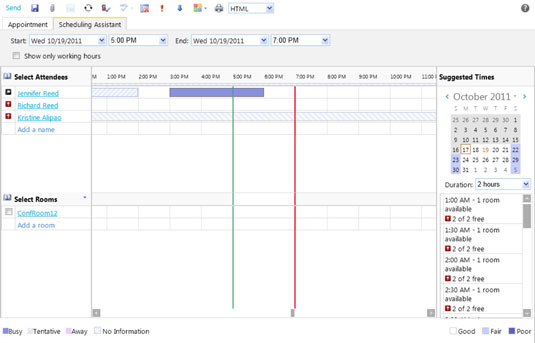 Asistenti i planifikimit të aplikacionit në ueb Outlook