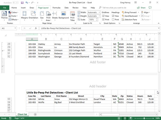 Com canviar la configuració de la pàgina a Excel 2019