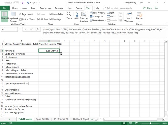 Kako ustvariti zbirno poročilo za Excel 2019