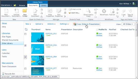 Gestioneu el contingut amb les biblioteques de diapositives de SharePoint Online