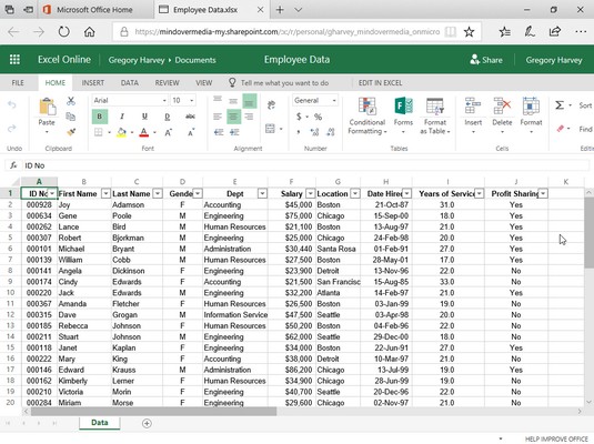 Kā rediģēt programmā Excel Online