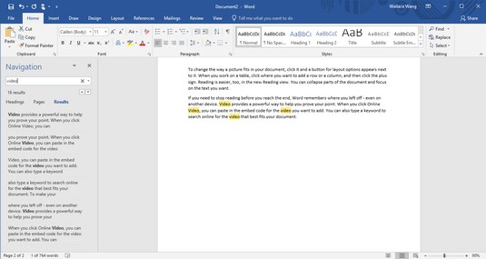 5 måter å finne og erstatte tekst i Word 2019