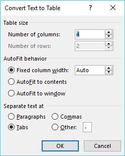 Creació i format de taules a Word 2019