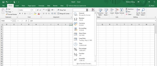 Excel 2019 formatēšana: cipari un etiķetes