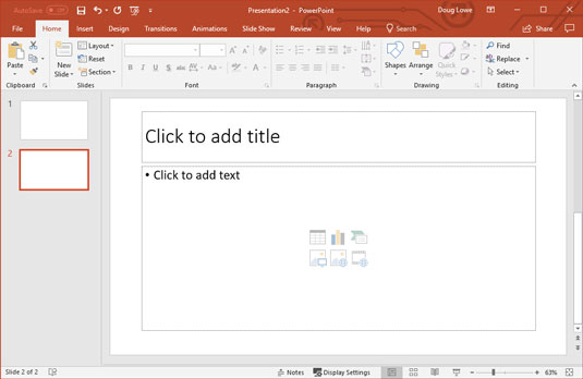 Как да създавате нови презентации в PowerPoint 2019