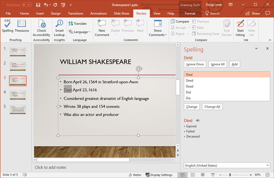 Как да проверявате презентации на PowerPoint 2019