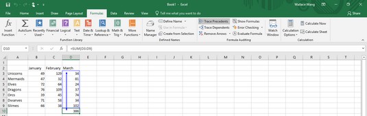 Excel-virheet: Excel 2019 -kaavojen tarkastaminen