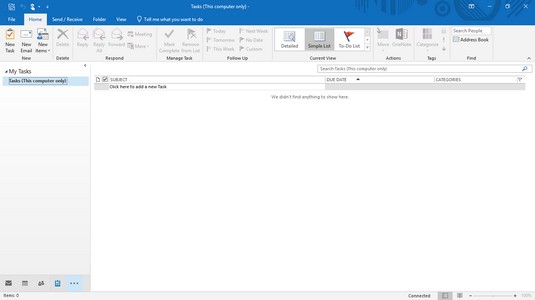 Upravljanje nalog Outlook 2019