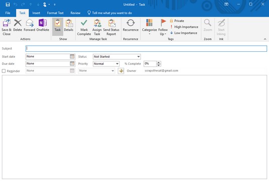 Outlook 2019 uzdevumu pārvaldība