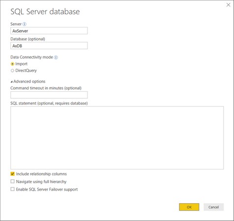 Yhteyden muodostaminen Dynamics 365:een Power BI Desktopin avulla