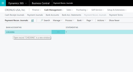 Sette opp bøkene i Dynamics 365 Business Central