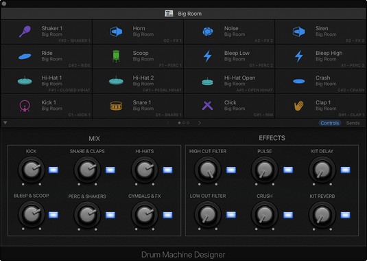 „Logic Pro X“: elektroninių būgnų rinkinių projektavimas naudojant būgnų mašinų dizainerį