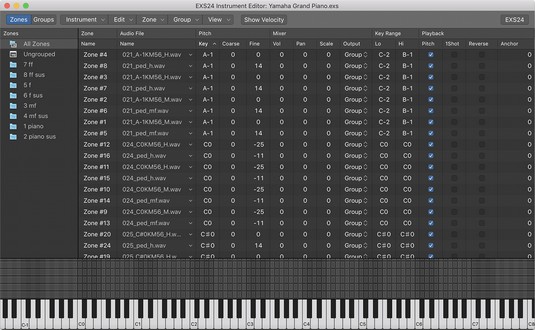 Семплер EXS24 в Logic Pro X